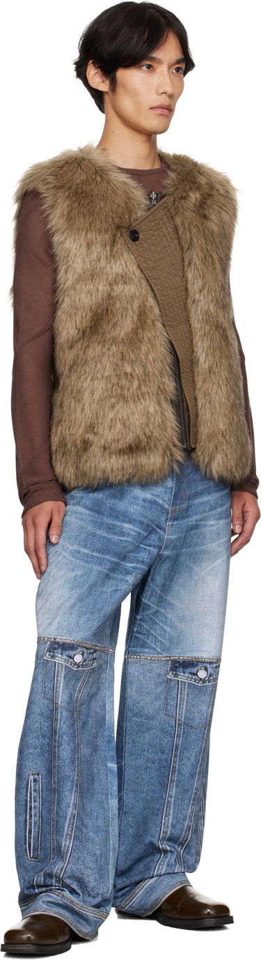 Telovnik Andersson Bell Andersson Bell Reversible Faux-Leather & Faux-Fur Vest Rjava | awa722u, 3