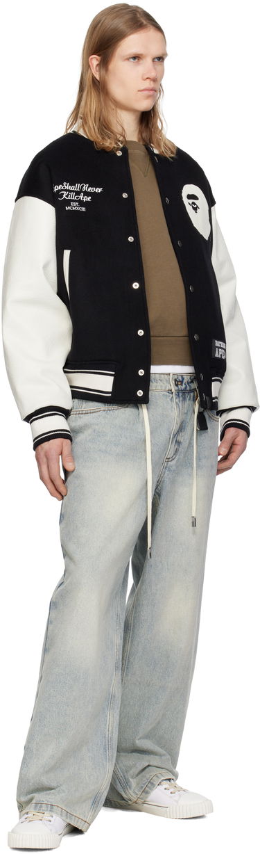 Bomber jakna BAPE A Bathing Ape Varsity Bomber Jacket Črna | 001HJK701301N, 3