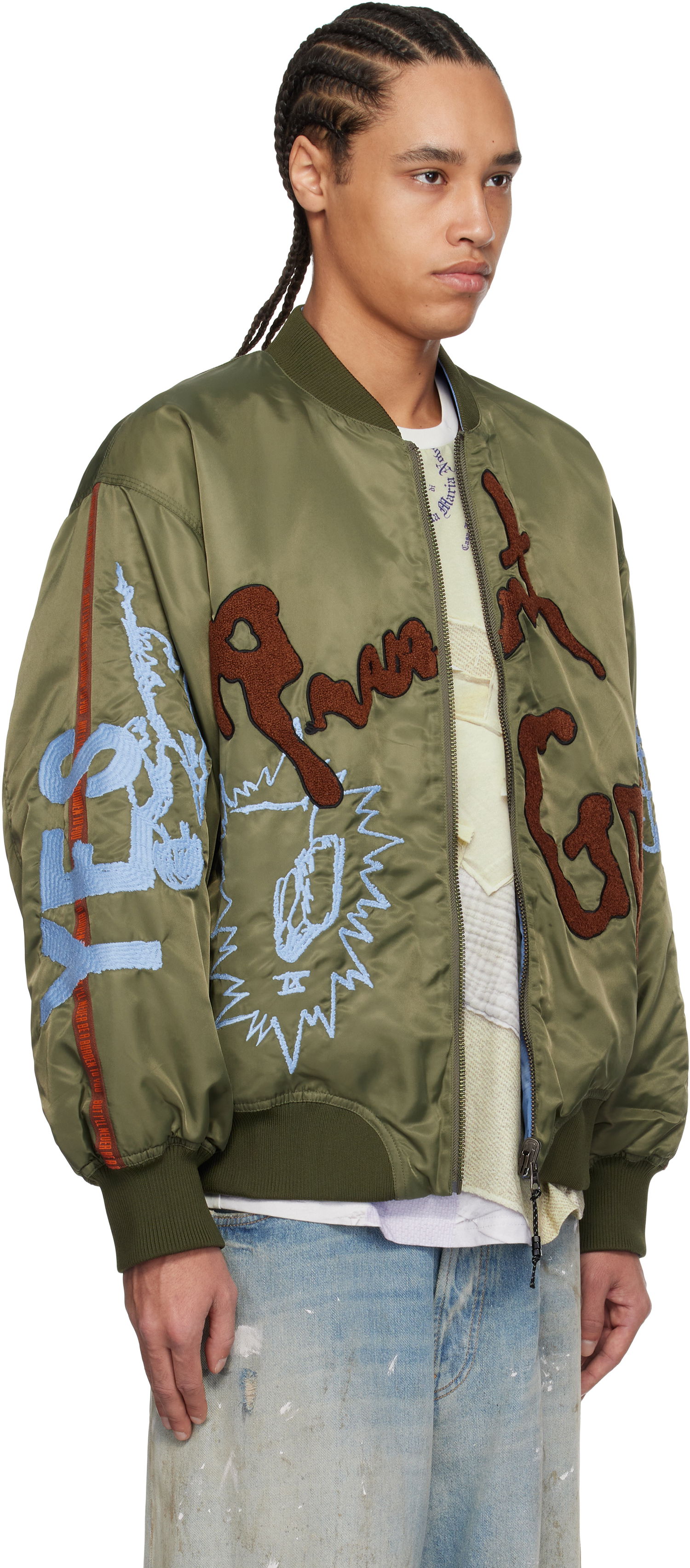 Bomber jakna Perks And Mini Perks and Mini Martine Syms Edition 'Present Goo' Reversible Jacket Zelena | 39197, 1