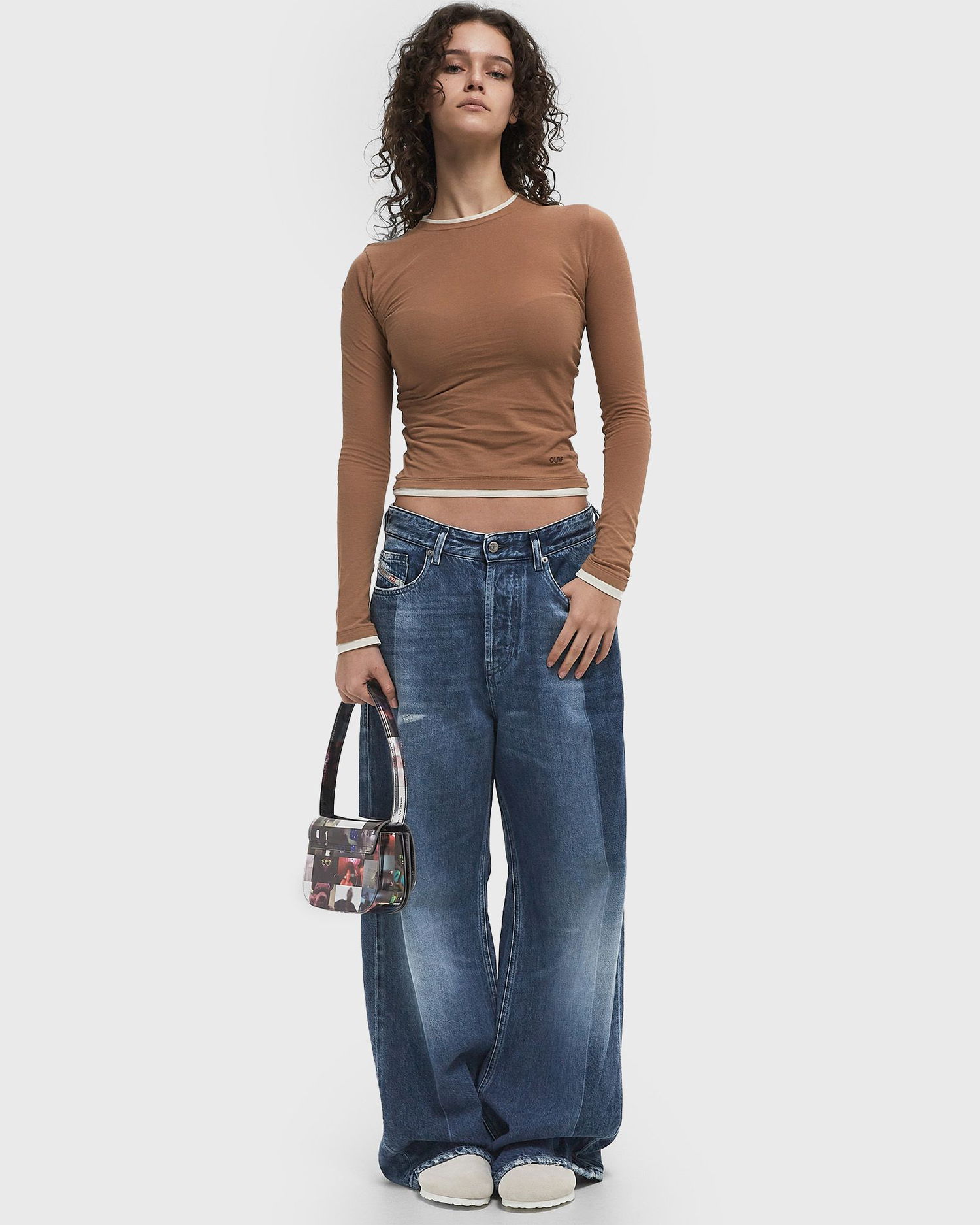 Kavbojke Diesel 1996 D-Sire Wide-Leg Jeans, Size M Modra | A06926-09L48-01, 1