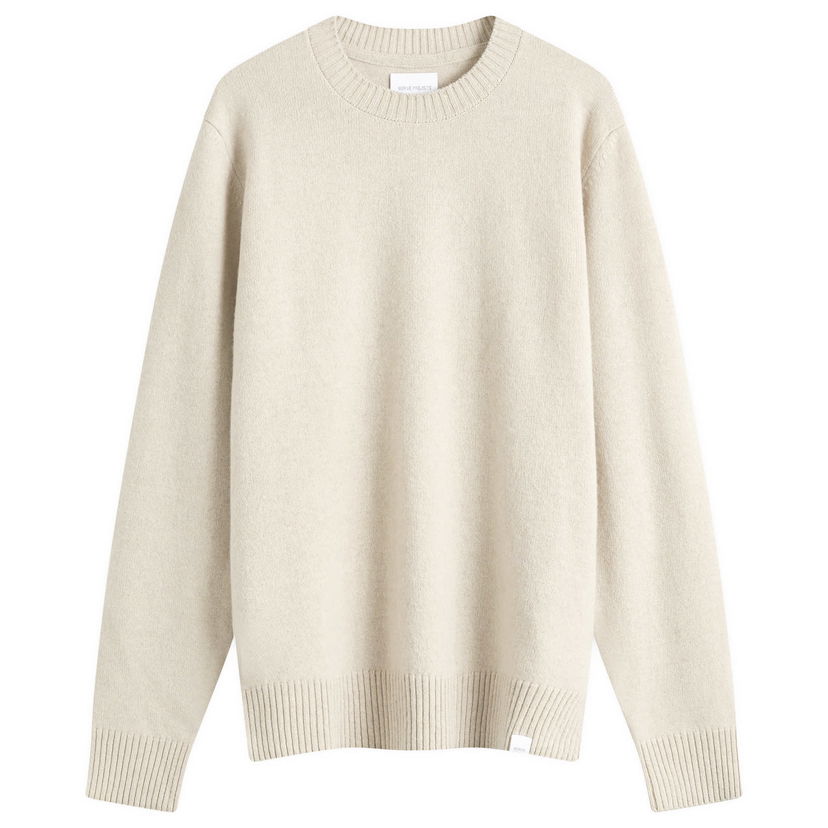 Pleteni pulover NORSE PROJECTS Lambswool Knit Jumper Bež | N45-0620-2064