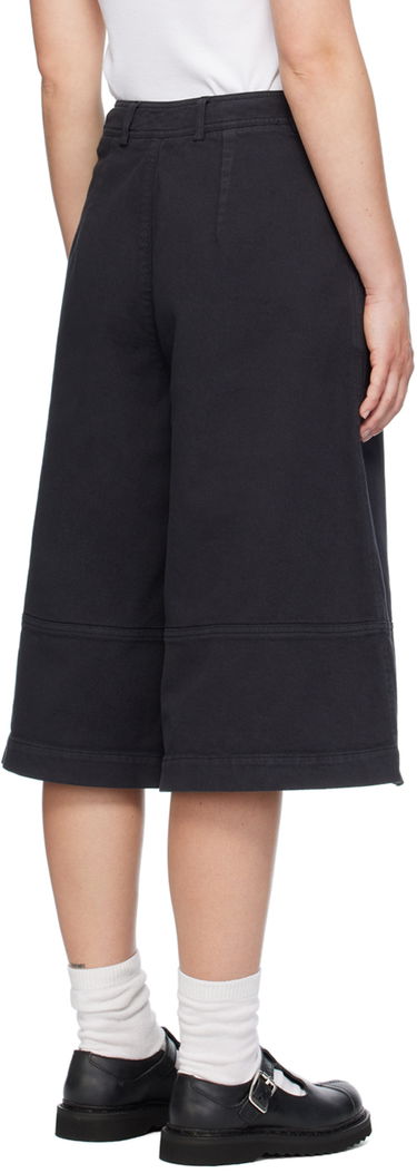 Kratke hlače YMC YMC Ezy Wide-Leg Cropped Trousers Mornarica | Q4WML, 2