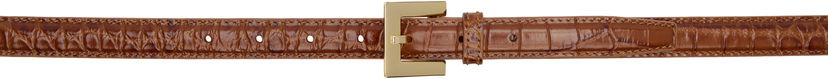 Pasovi Anine Bing ANINE BING Nicola Embossed Leather Belt Rjava | A-12-10975-BWN1