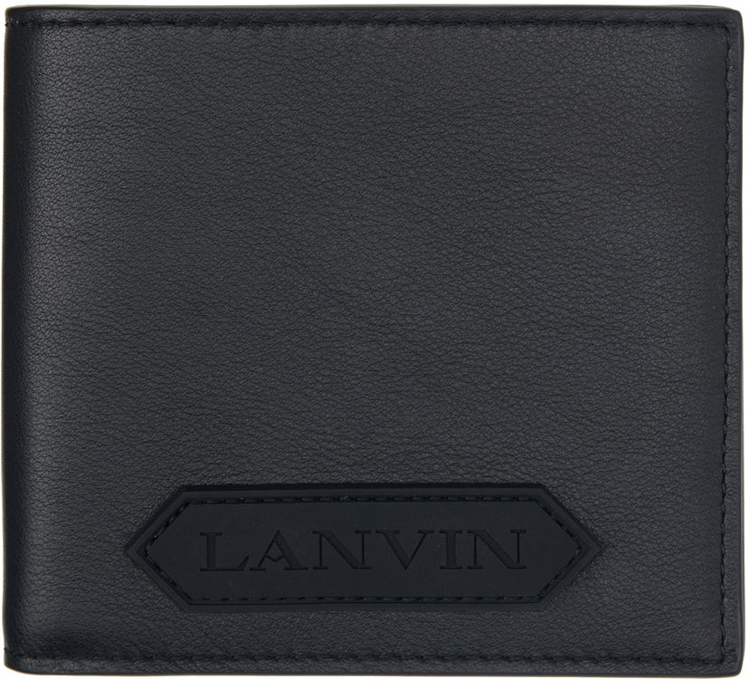 Denarnica LANVIN Rubberized Logo Bifold Wallet Črna | LM-SLSWB3-TOPS-P24