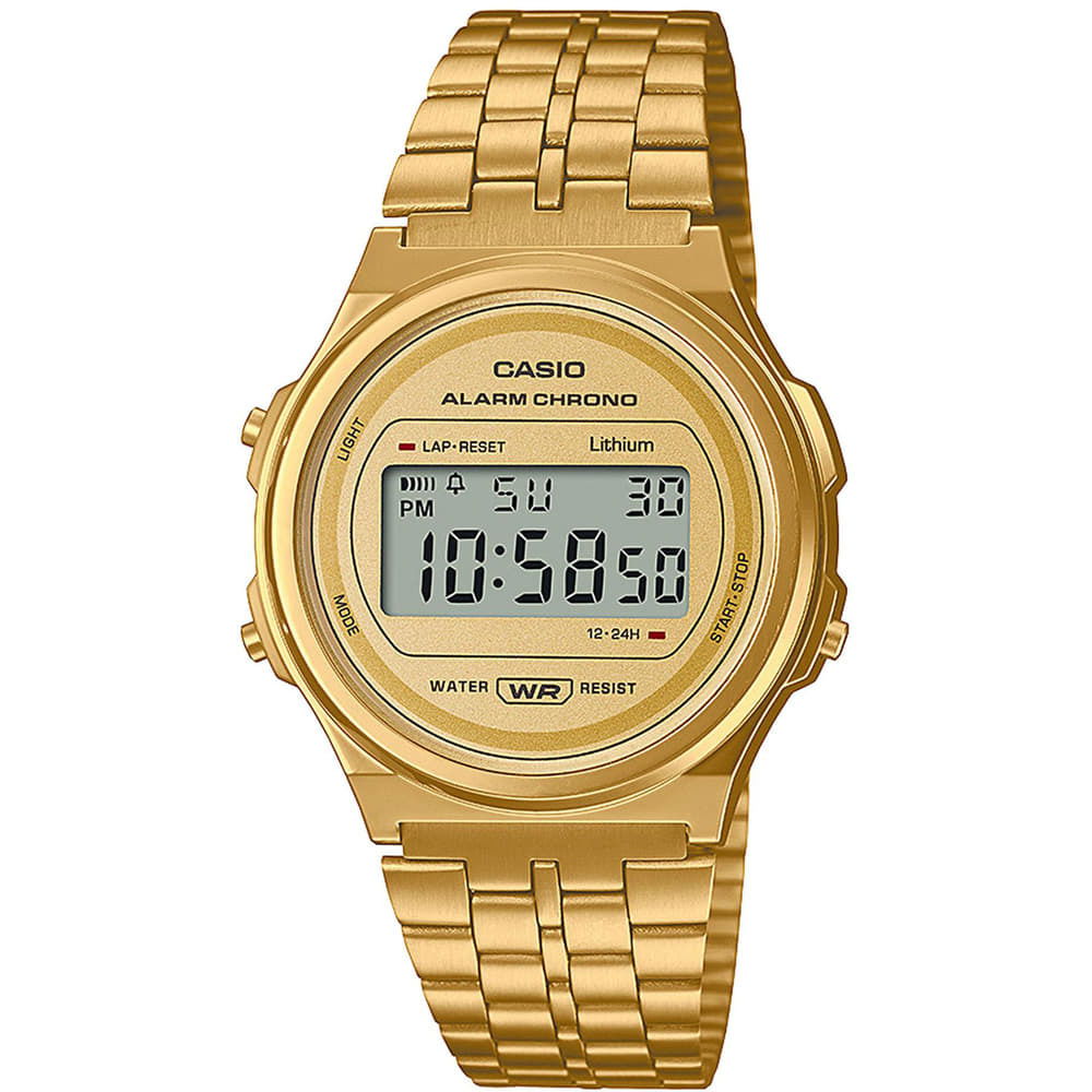 Ure CASIO Vintage A171WEG-9AEF Kovinski | A171WEG-9AEF, 0