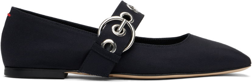 Pasovi Aeyde Aeyde Uma Eyelet Ballerina Flats Mornarica | A11-FL-RKLS08FL159-SS25-519-069