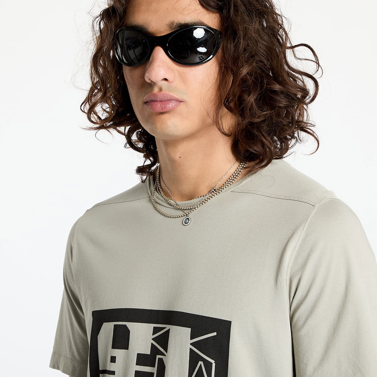 Majica Rick Owens DRKSHDW Knit Level T-Shirt Bež | DU02D2250 RNEP2P 0809, 1