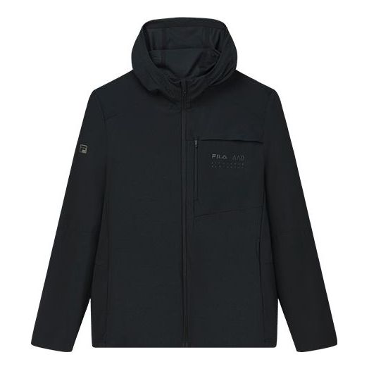 Vetrovka FILA Athletics Knit Hooded Jacket Črna | A11M211510F-BK