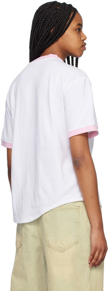 Majica We11done We11done Crewneck T-Shirt with Rabbit Print Bela | WD-TT1-23-736-U-PK, 2