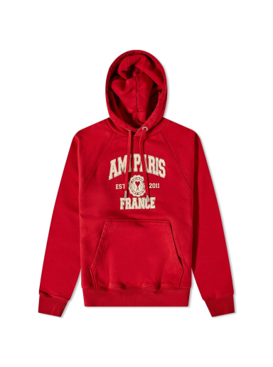 Pulover AMI Paris FR Hoodie Rdeča | USW210-747-600