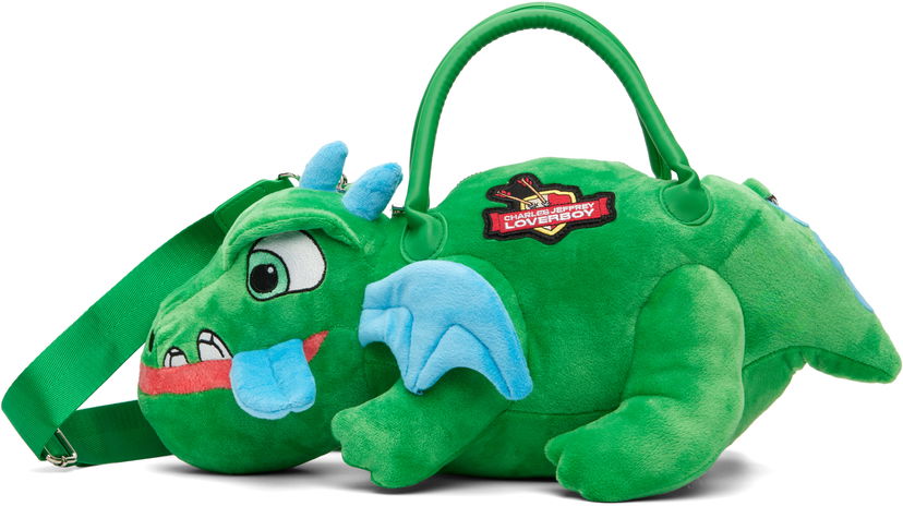 Torbica Charles Jeffrey Loverboy Charles Jeffrey LOVERBOY Plush Baby Dragon Handbag Zelena | 54120501
