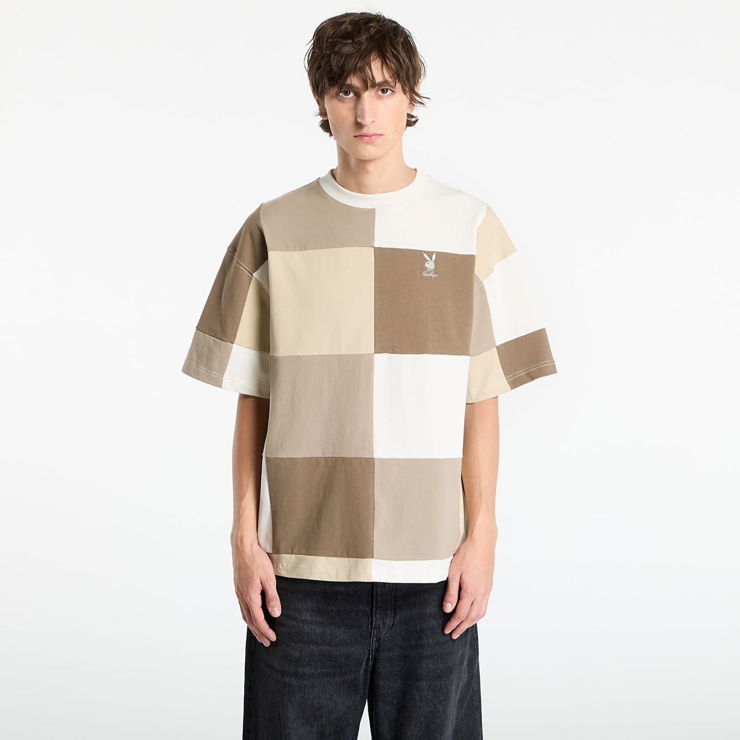 Majica Footshop Playboy x FTSHP Patchwork Tee UNISEX Cream Bež | FTSHP_510, 0