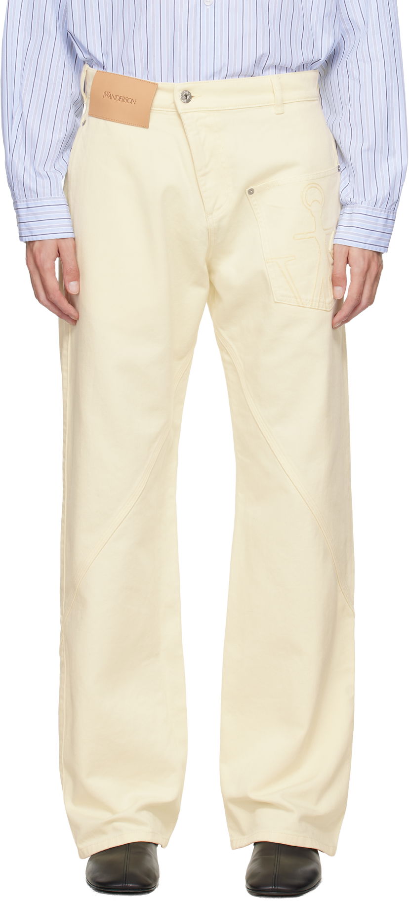 Kavbojke JW Anderson Twisted Workwear Jeans Rumena | TR0405-PG1775