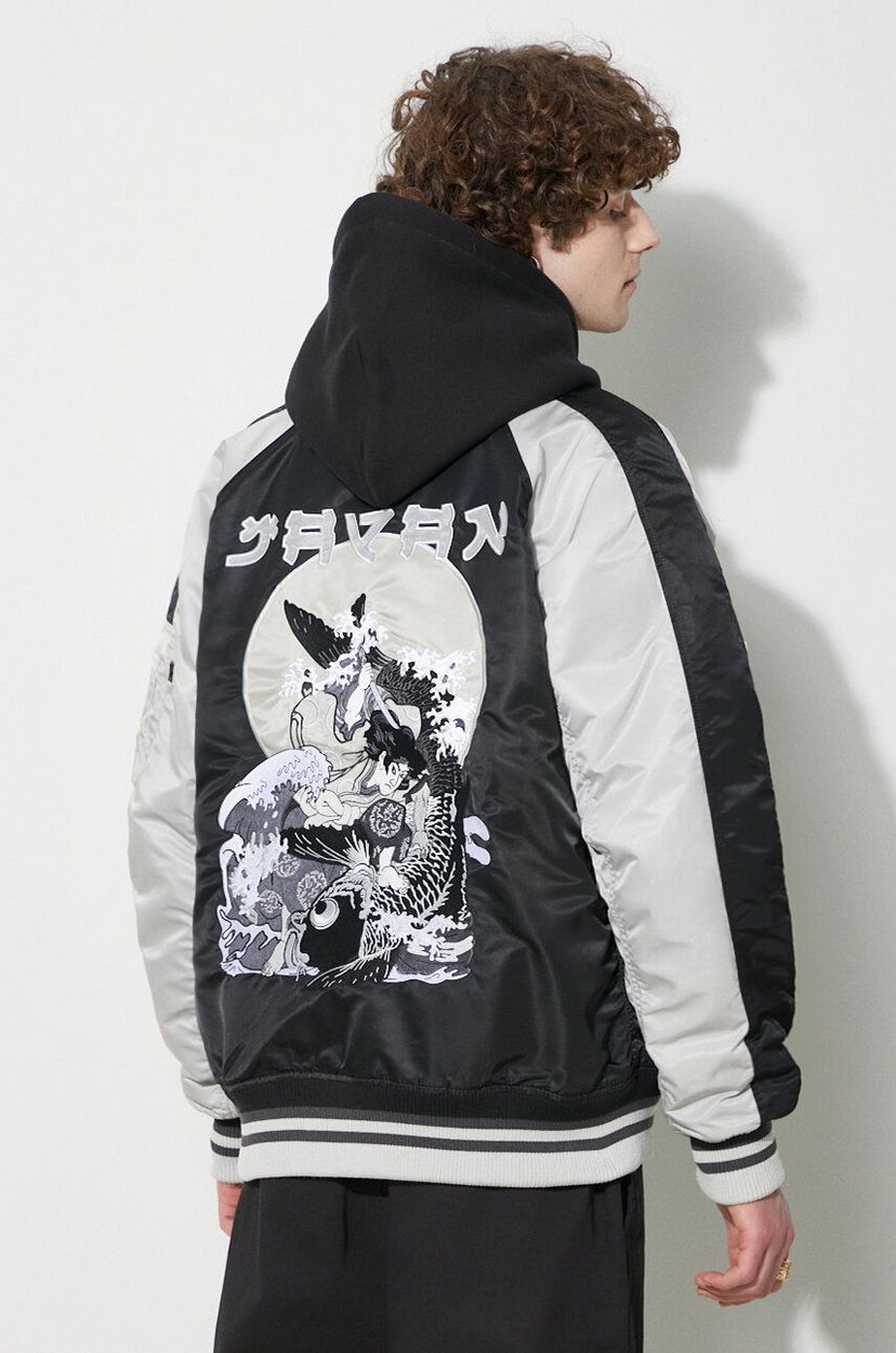 Bomber jakna Alpha Industries Japan Warrior Souvenir Bomber Jacket Črna | 146101