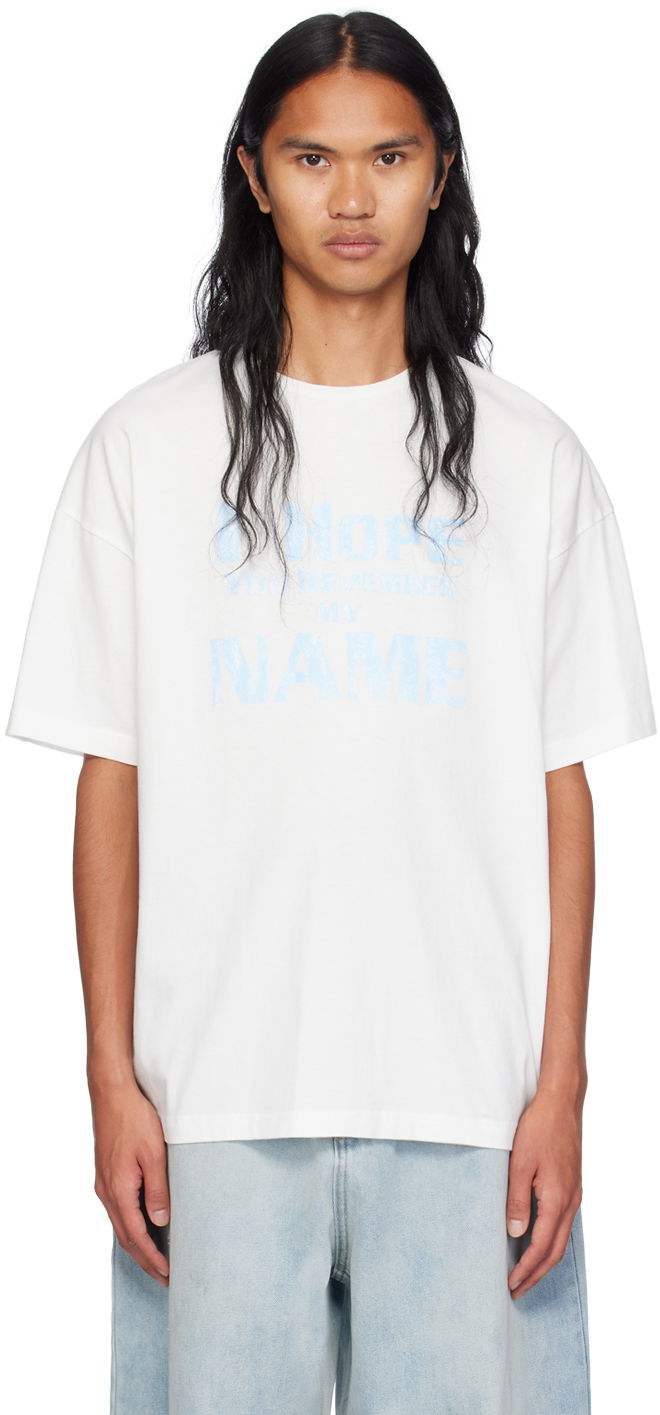 Majica We11done Lettering T-Shirt Bela | WD-TT2-24-760-U-WH