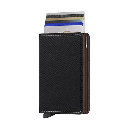 Denarnica Secrid Secrid Slimwallet Saffiano Card Holder Črna | SSa-Brown, 1