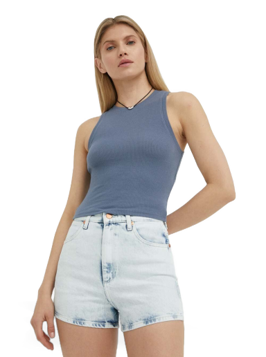 Kratke hlače Wrangler Festival High Waist Denim Shorts Turkizna | W25J1629Z