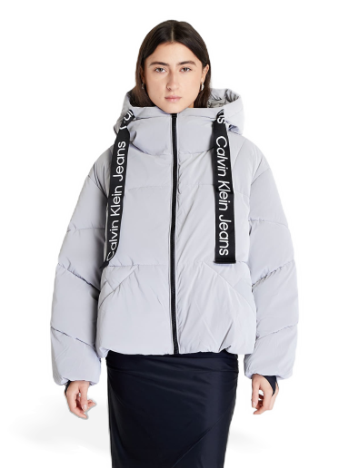 Puhovka CALVIN KLEIN Long Drawcords Soft Siva | J20J220017 PQY