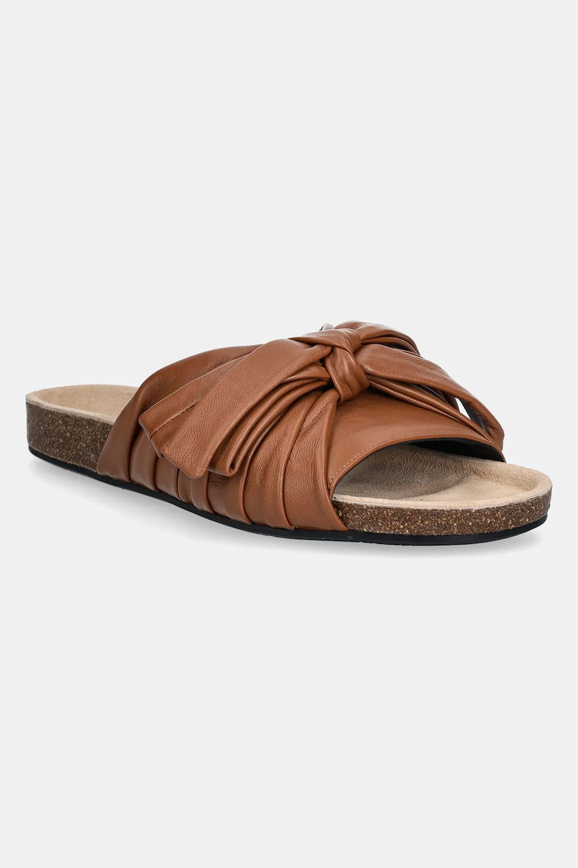 Superge in čevlji JW Anderson JW Anderson Knotted Leather Slides Rjava | SN0096.LA0161.640