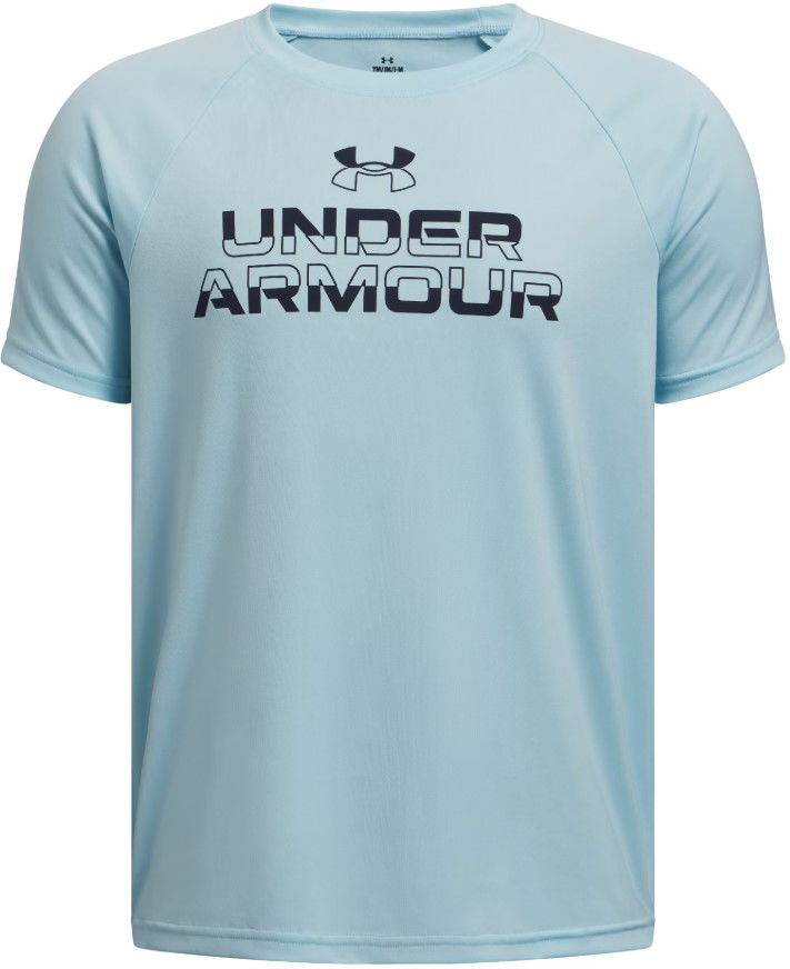 Majica Under Armour Under Armour Tech Split Wordmark Short Sleeve T-Shirt Modra | 1383010-494
