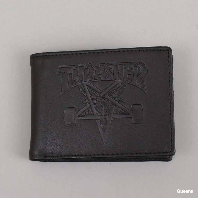 Denarnica Thrasher Skategoat Leather Wallet Black Universal Črna | 022594