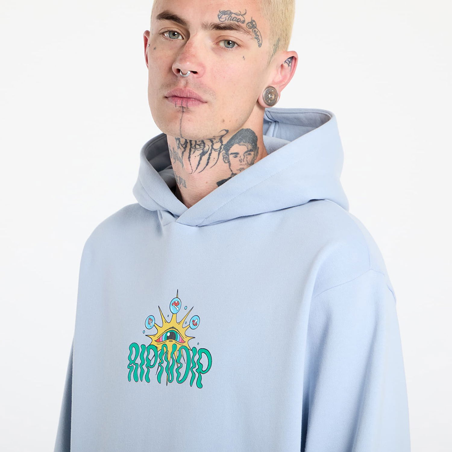 Pulover RIPNDIP RIPNDIP Mind Games Hoodie Modra | RNDSUM25125, 1