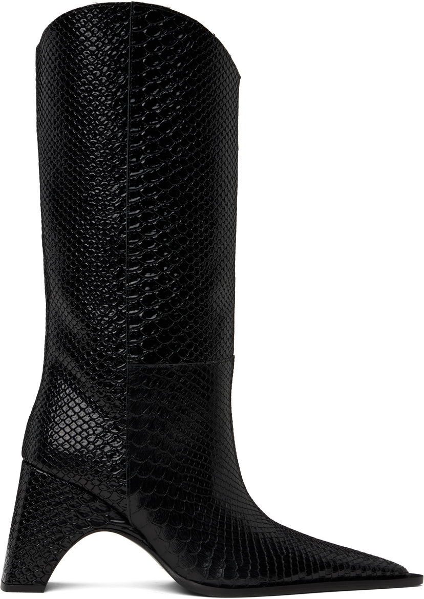 Oblačila Coperni Coperni Python Embossed Bridge Cowboy Boots Črna | COPSH16F6047