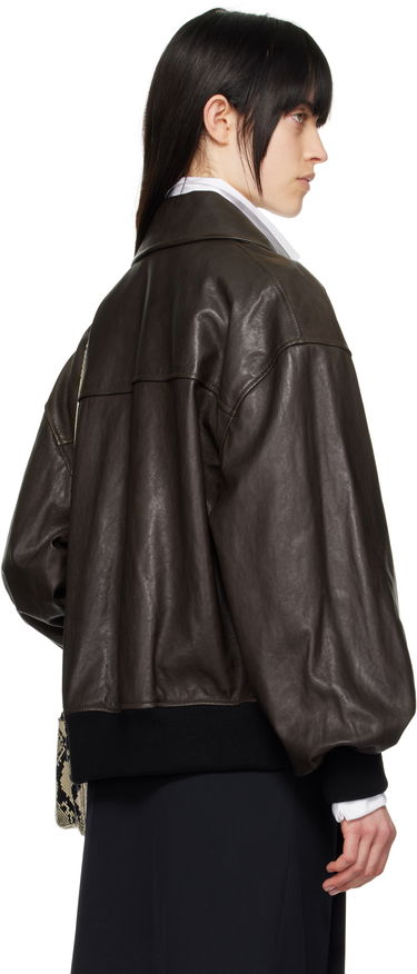 Bomber jakna Khaite Khaite Shelman Leather Jacket Rjava | 6166729, 2