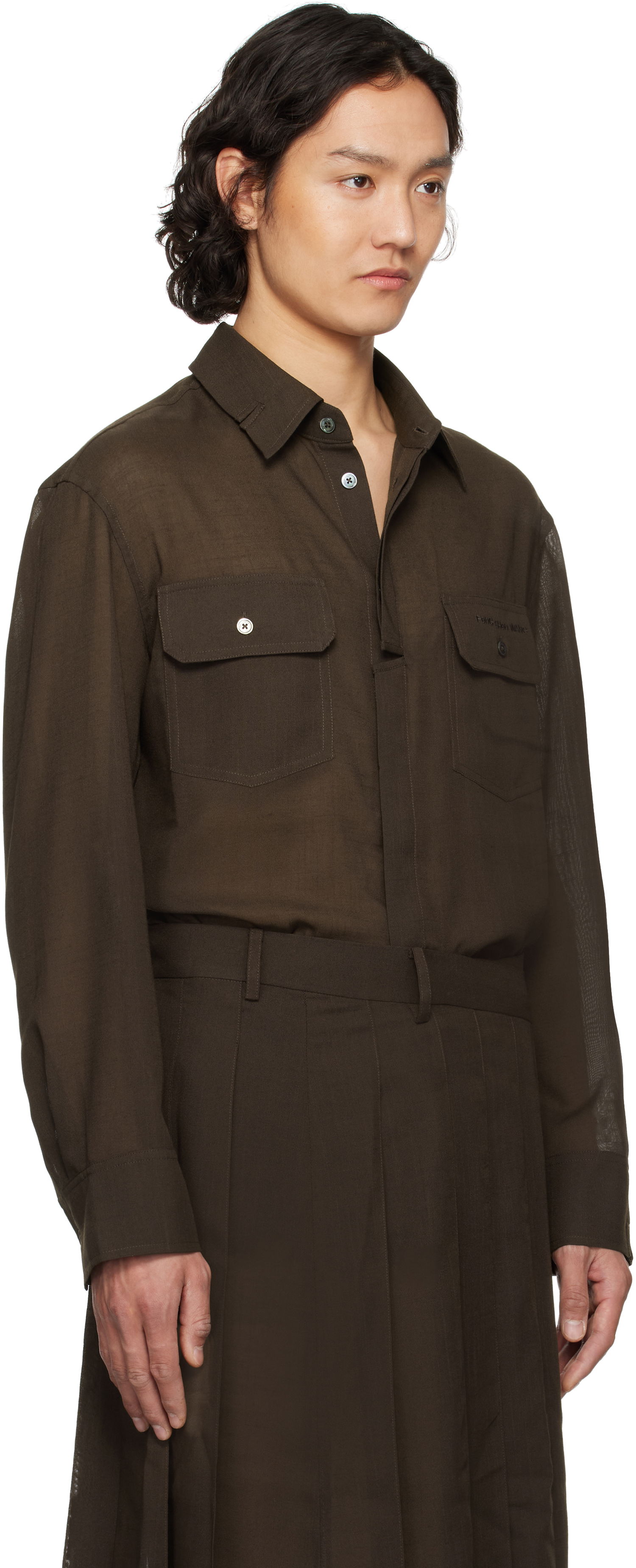 Srajce Feng Chen Wang Feng Chen Wang Triple Cut Shirt Rjava | FUS19SR22, 1