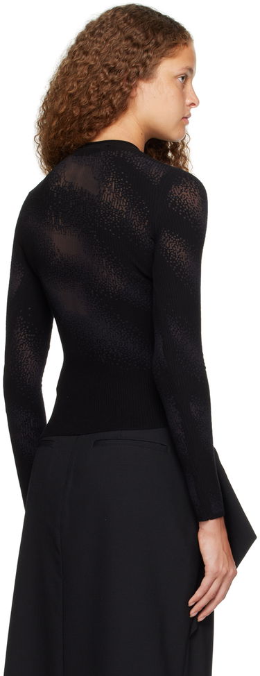 Pleteni pulover Dion Lee Dion Lee Burn Out Long Sleeve T-Shirt Črna | C7201P23, 2