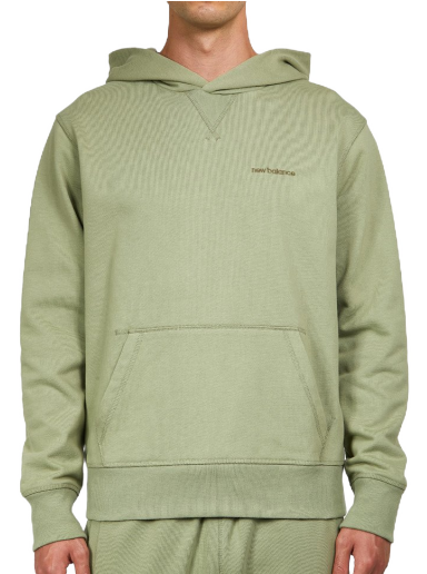 Pulover New Balance Athletics Nature State Hoodie Zelena | MT23565_OLF