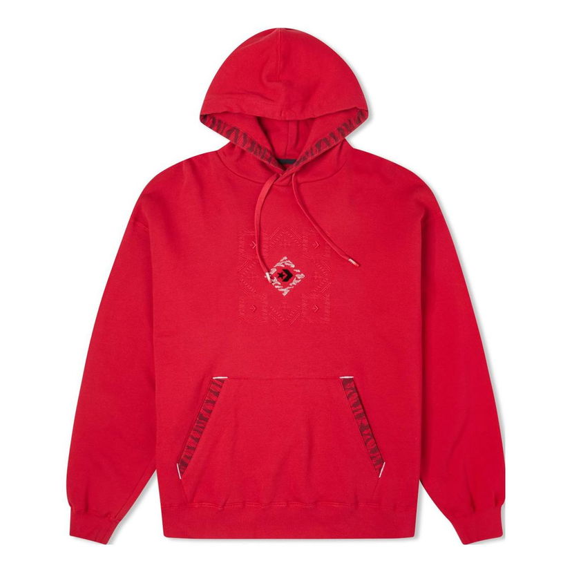 Pulover Converse New Year Series Tiger Stripes Embroidered Hoodie Rdeča | 10024151-A03