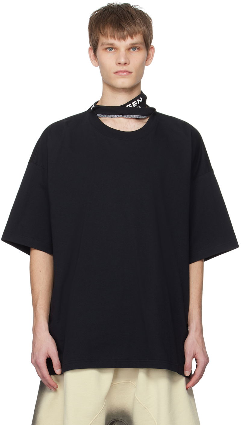 Majica Y/PROJECT Triple Collar T-Shirt Črna | 204TS005