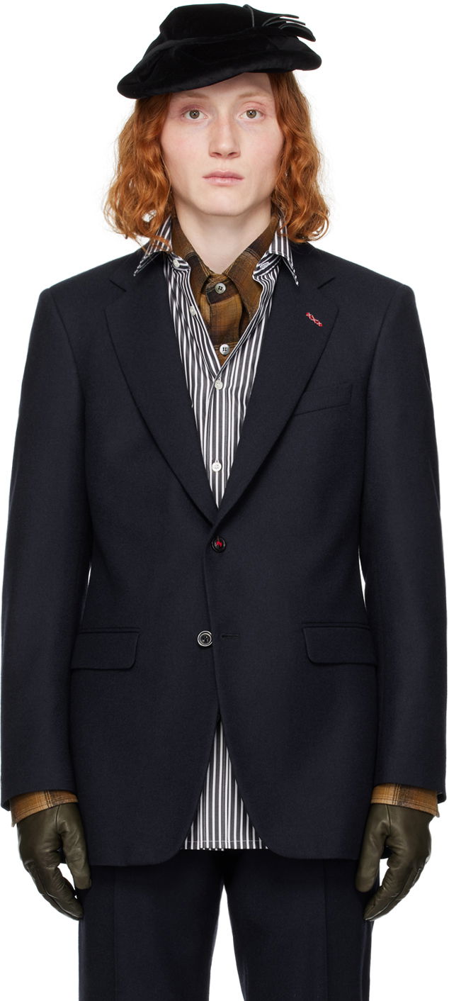 Plašči Maison Margiela Stitch Blazer Mornarica | SI1BN0007 S60309