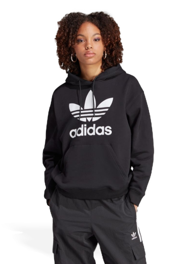 Pulover adidas Originals Trefoil Hoodie Črna | IK4058