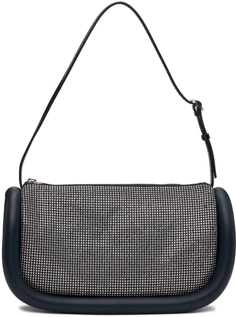 Torba za čez ramo JW Anderson JW Anderson Bumper 15 Crystal-Embellished Shoulder Bag Mornarica | HB0524-FA0274
