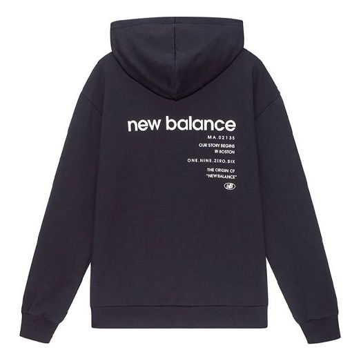 Pulover New Balance Essentials Stacked Logo Hoodie Mornarica | 5CB43313-BK, 0