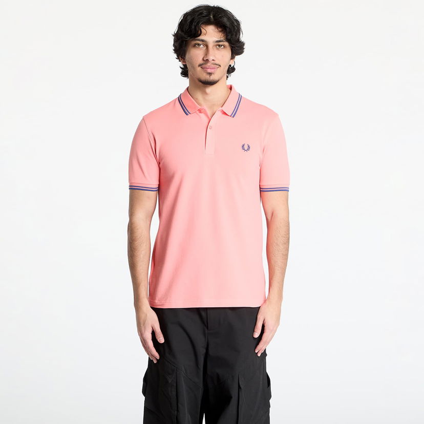 Polo majica Comme des Garçons Comme des Garçons SHIRT x Fred Perry Knit T-Shirt Roza | FO-T501 CORAL