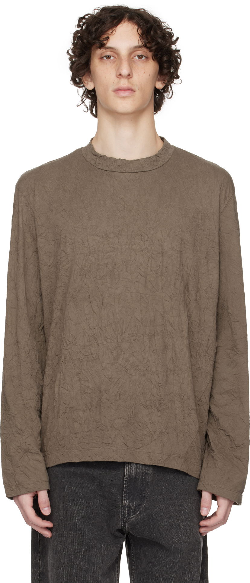 Majica OUR LEGACY Our Legacy Big Longsleeve T-Shirt Rjava | M2256BOC
