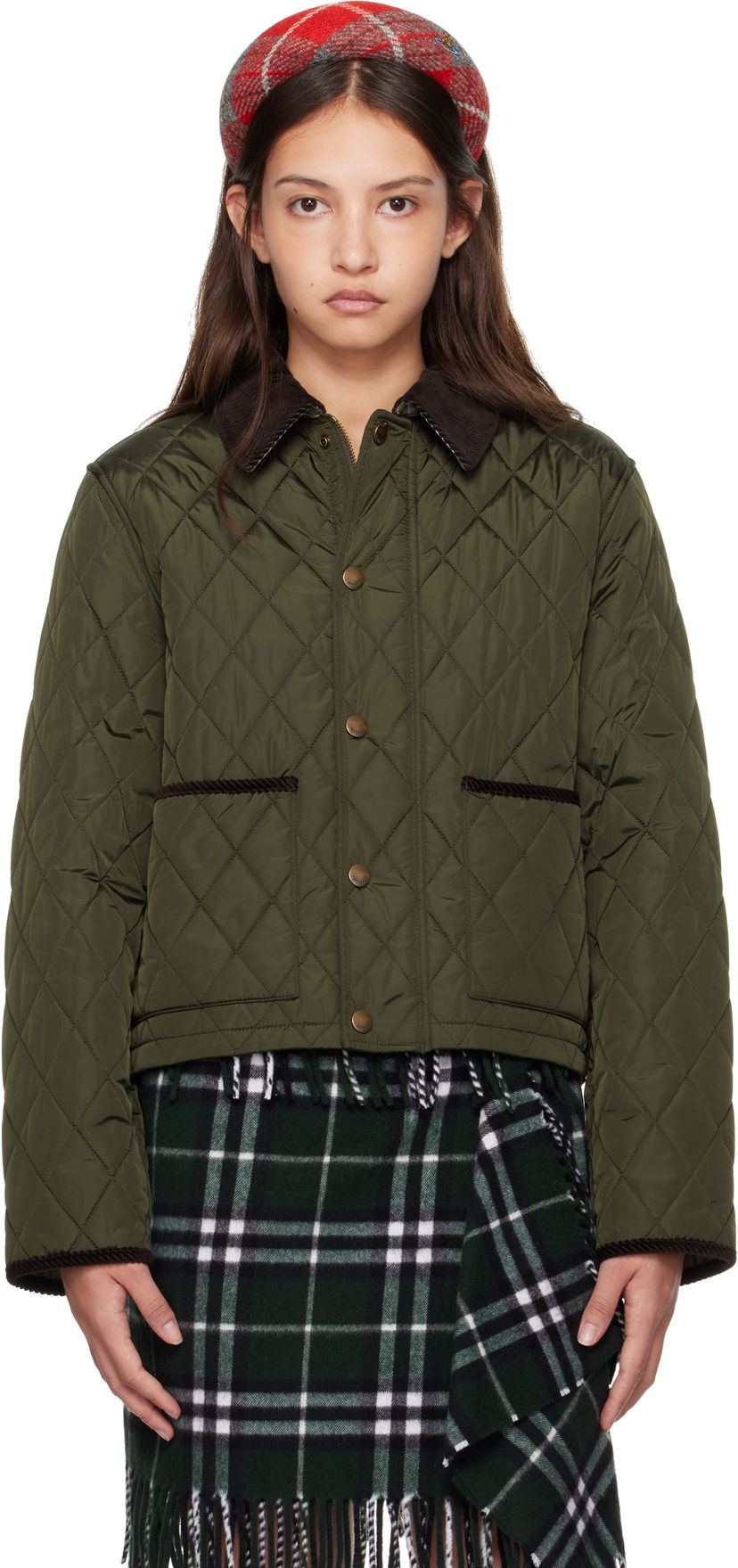 Puhovka Burberry Short Quilted Jacket Zelena | 8105099