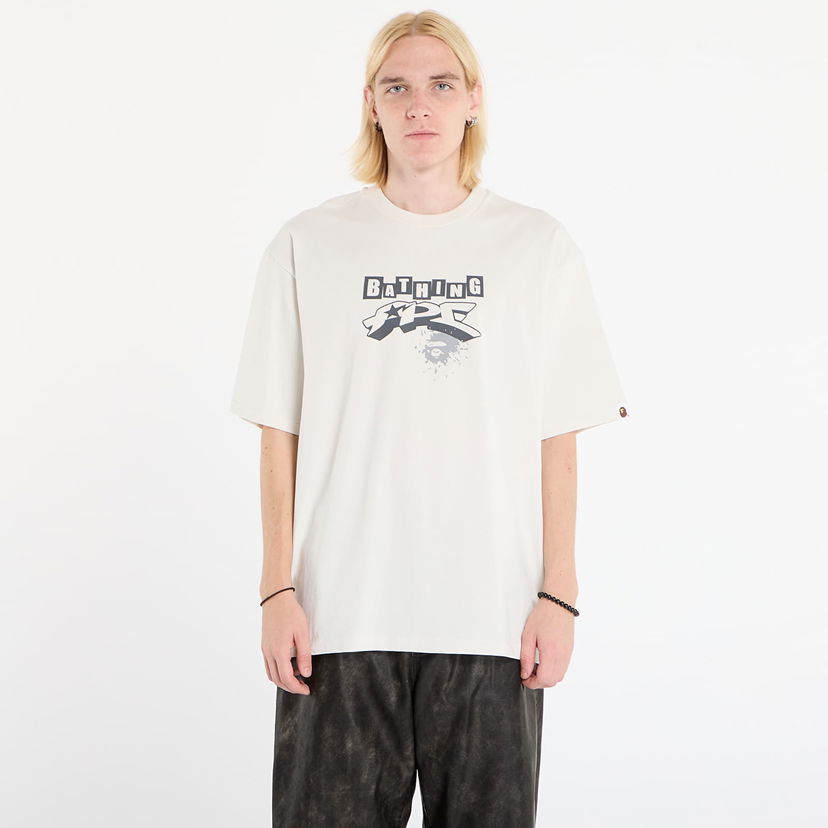 Majica BAPE Graffiti Logo Relaxed Fit T-Shirt XXL Bež | 001TEL801341MIVY