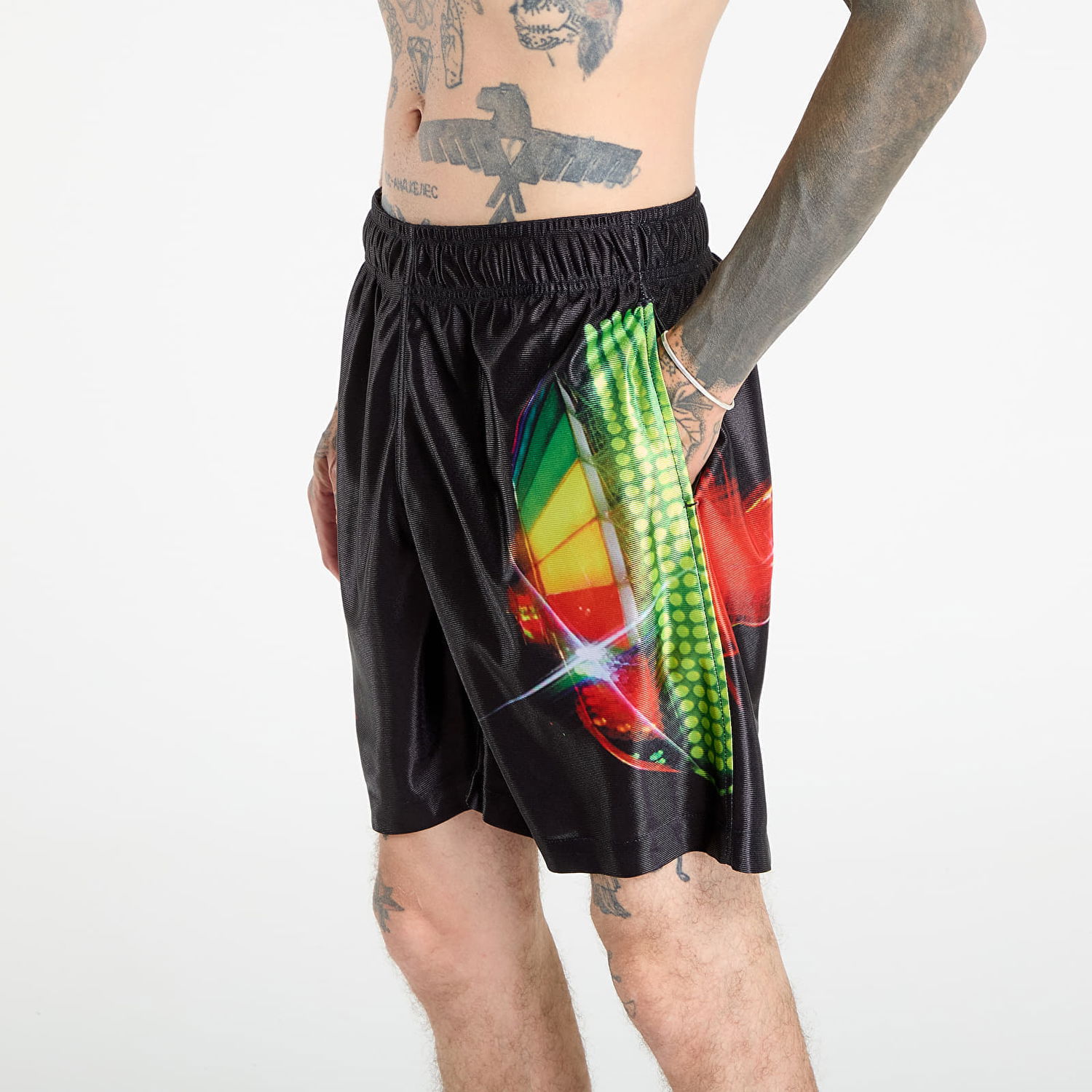 Kratke hlače Pleasures PLEASURES Daft Club Sport Shorts Črna | P25DP003-BLACK, 1