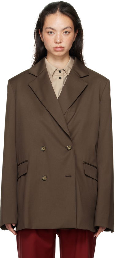 Jakna Loulou de Saison Loulou de Saison Donau Double-Breasted Blazer Rjava | DONAU, 0