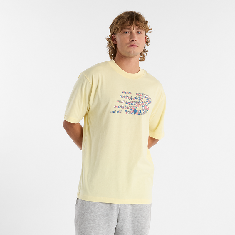 Majica New Balance Printed Logo T-Shirt Rumena | NBMT51920PRC