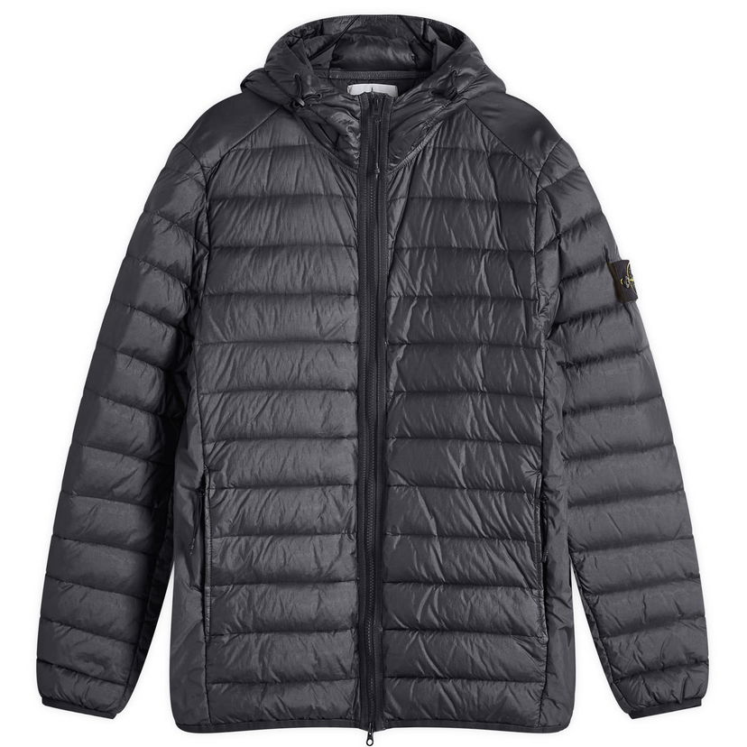 Jakna Stone Island Lightweight Hooded Down Jacket Črna | 811540324-A0020