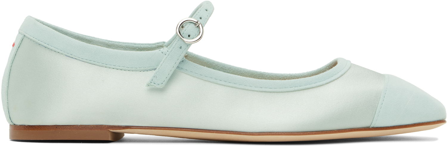 Oblačila Aeyde Aeyde Uma Satin Toe-Cap Ballerina Flats Turkizna | A11-FL-RKLS08FL169-SS25-1017-067, 0