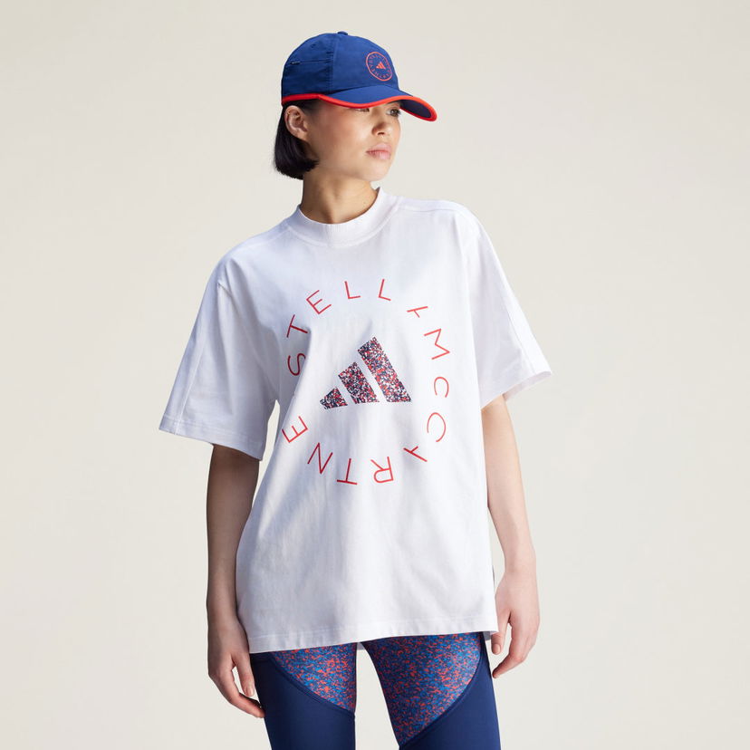 Majica adidas Performance adidas by Stella McCartney Loose Graphic Tee Bela | JG0975