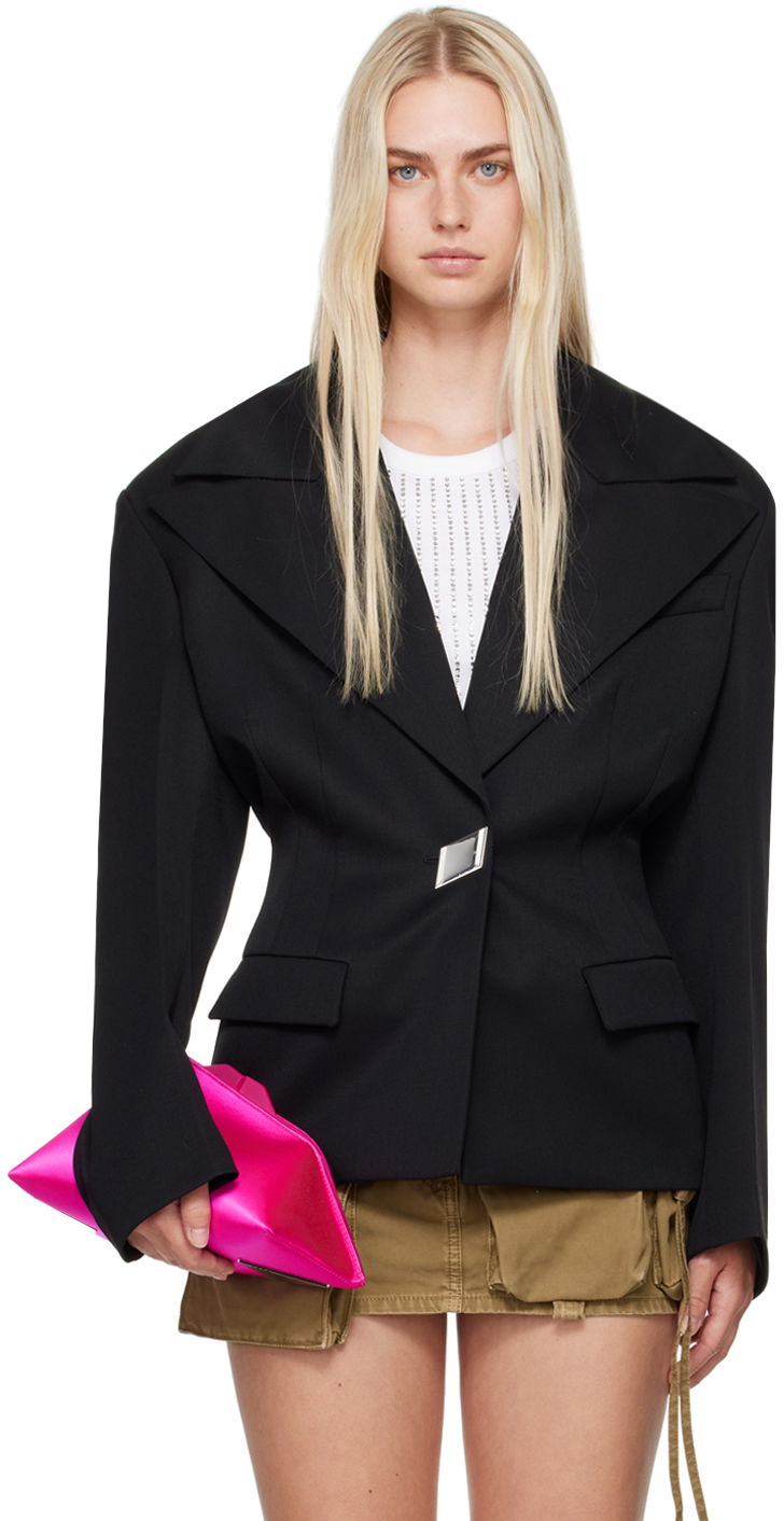 Jakna The Attico Attico Single-Breasted Blazer Črna | 247WCG63 W046