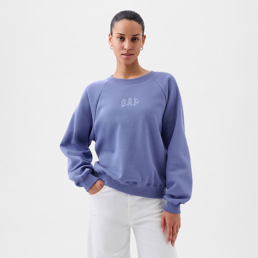 Pulover GAP Logo Sweatshirt Larkspur Modra | 885578-00