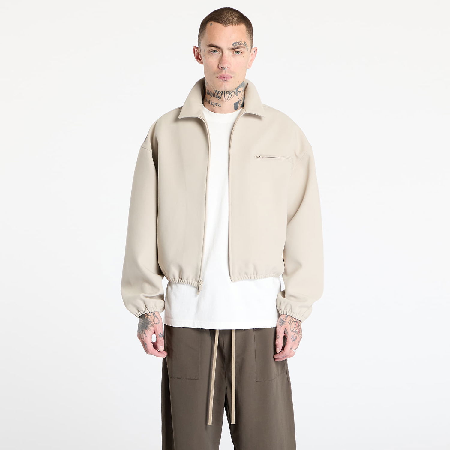 Jakna Fear of God Fear of God Essentials Bonded Canvas Zip-Up Jacket Bež | 202SP258061F-198, 0